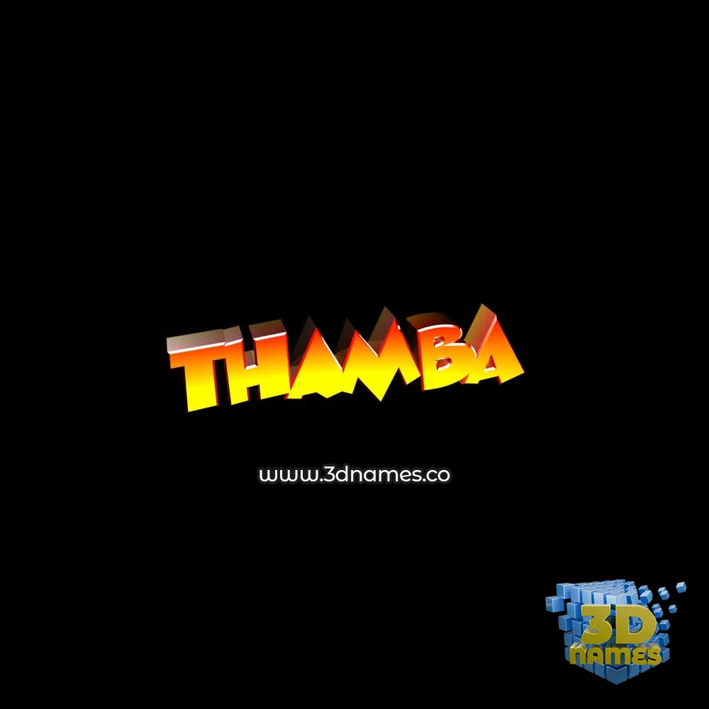 thamba in Black Background style - 3D name wallpaper