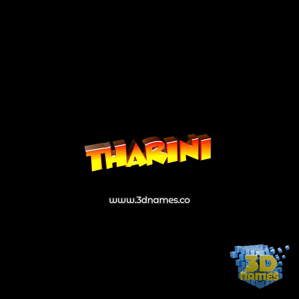 tharini in Black Background style - 3D name wallpaper