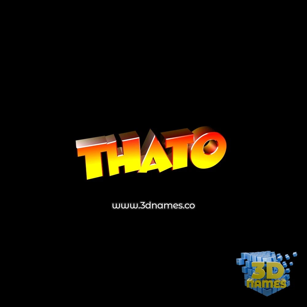 thato in Black Background style - 3D name wallpaper