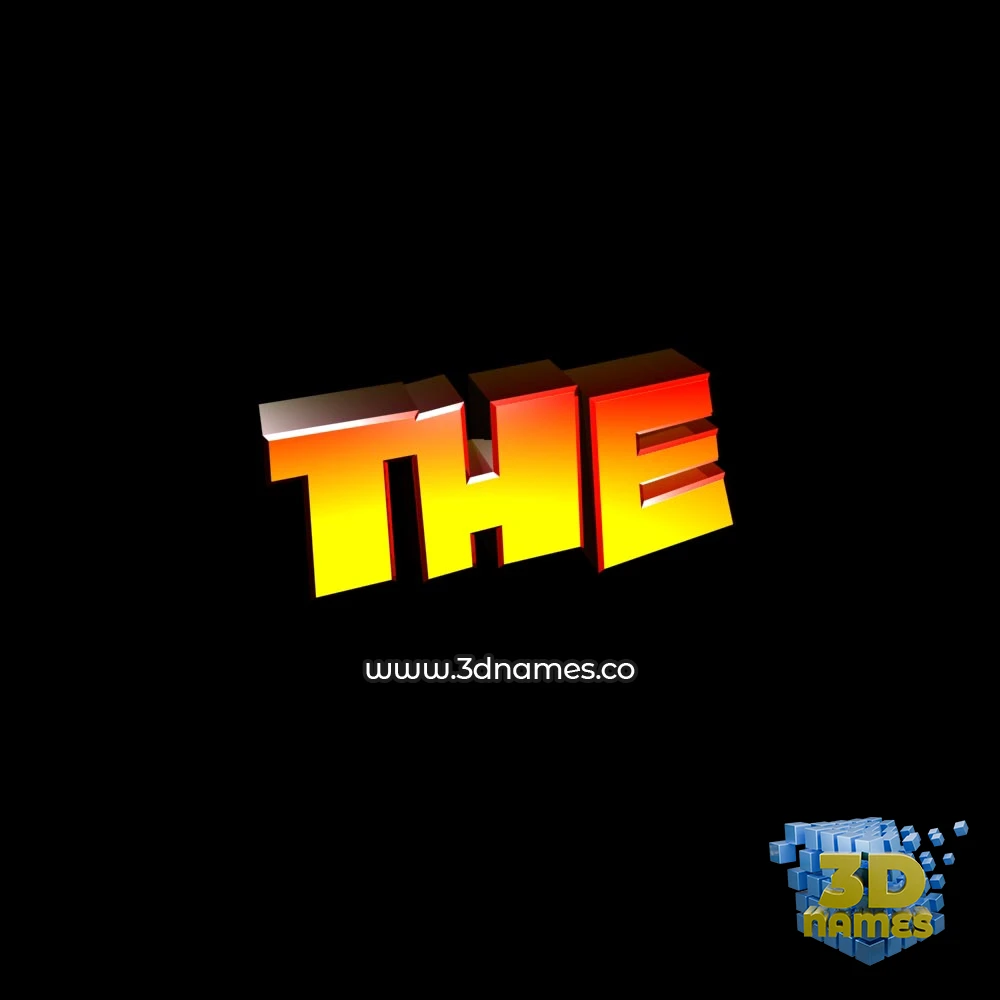the in Black Background style - 3D name wallpaper