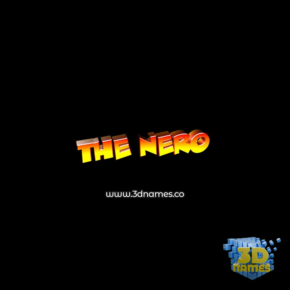 the nero in Black Background style - 3D name wallpaper
