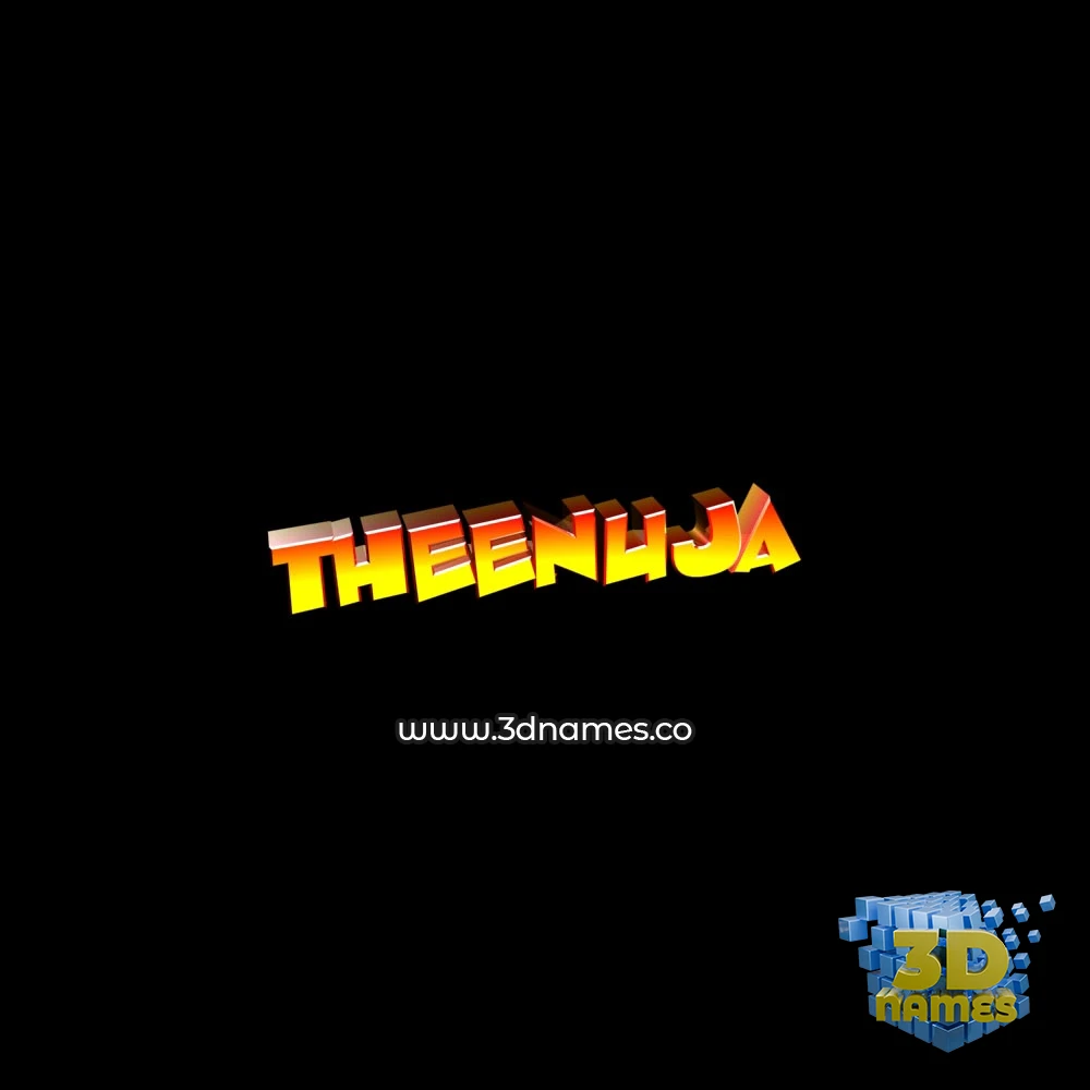 theenuja in Black Background style - 3D name wallpaper