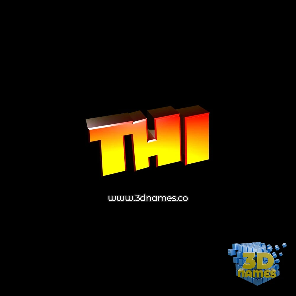 thi in Black Background style - 3D name wallpaper