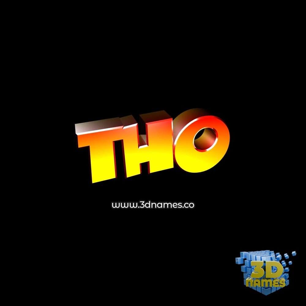 tho in Black Background style - 3D name wallpaper