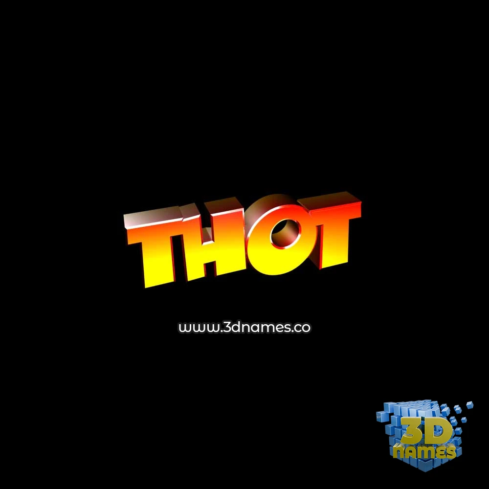 thot in Black Background style - 3D name wallpaper