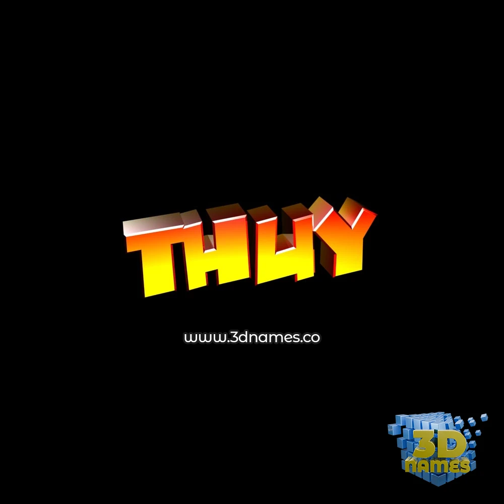 thuy in Black Background style - 3D name wallpaper