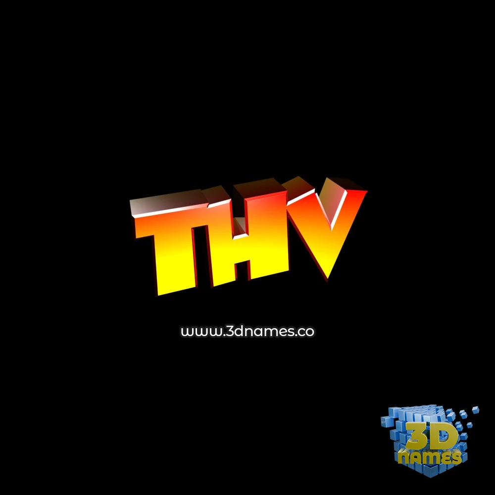 thv in Black Background style - 3D name wallpaper