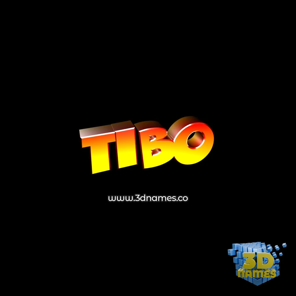 tibo in Black Background style - 3D name wallpaper