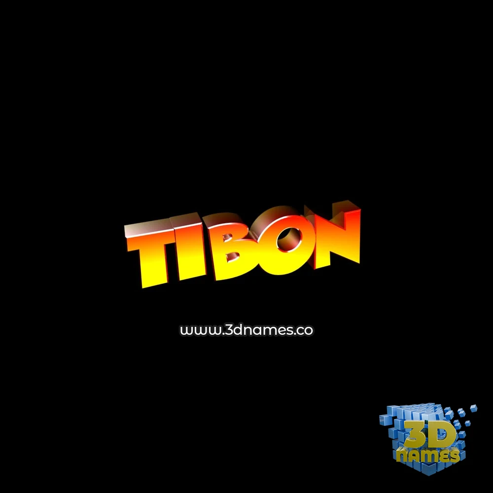 tibon in Black Background style - 3D name wallpaper