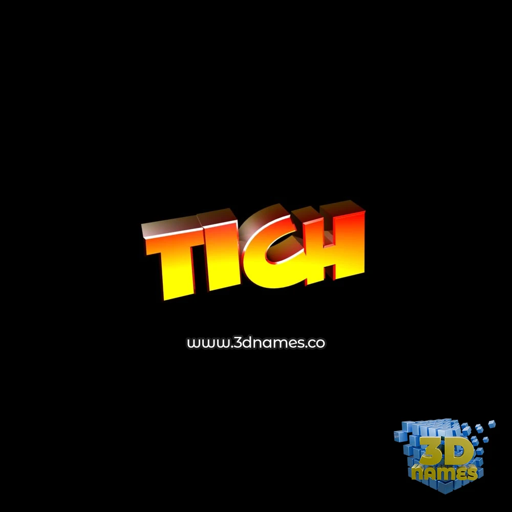 tich in Black Background style - 3D name wallpaper