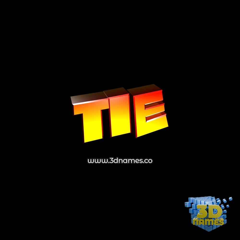 tie in Black Background style - 3D name wallpaper