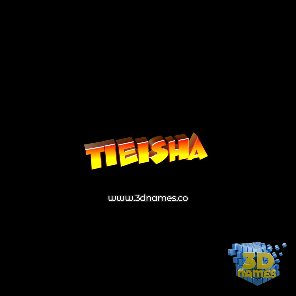 tieisha in Black Background style - 3D name wallpaper