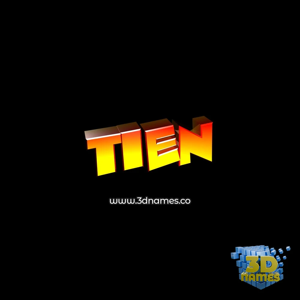 tien in Black Background style - 3D name wallpaper