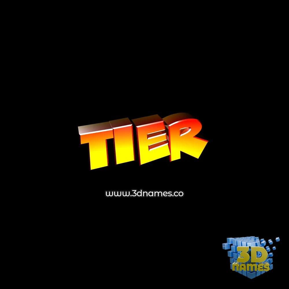 tier in Black Background style - 3D name wallpaper
