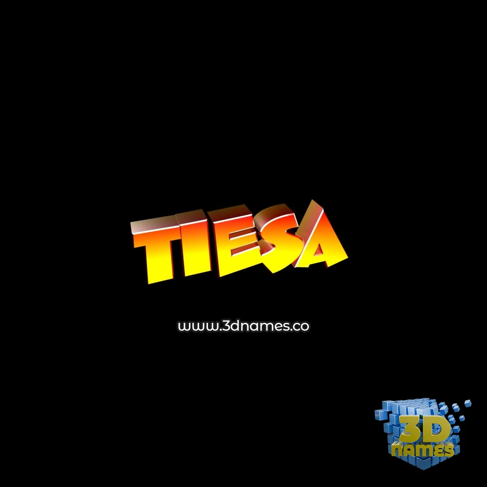 tiesa in Black Background style - 3D name wallpaper