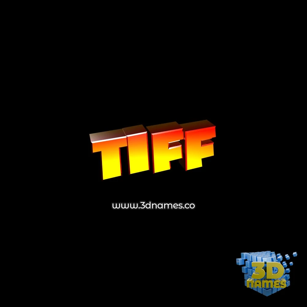tiff in Black Background style - 3D name wallpaper