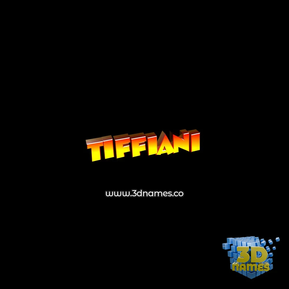 tiffiani in Black Background style - 3D name wallpaper