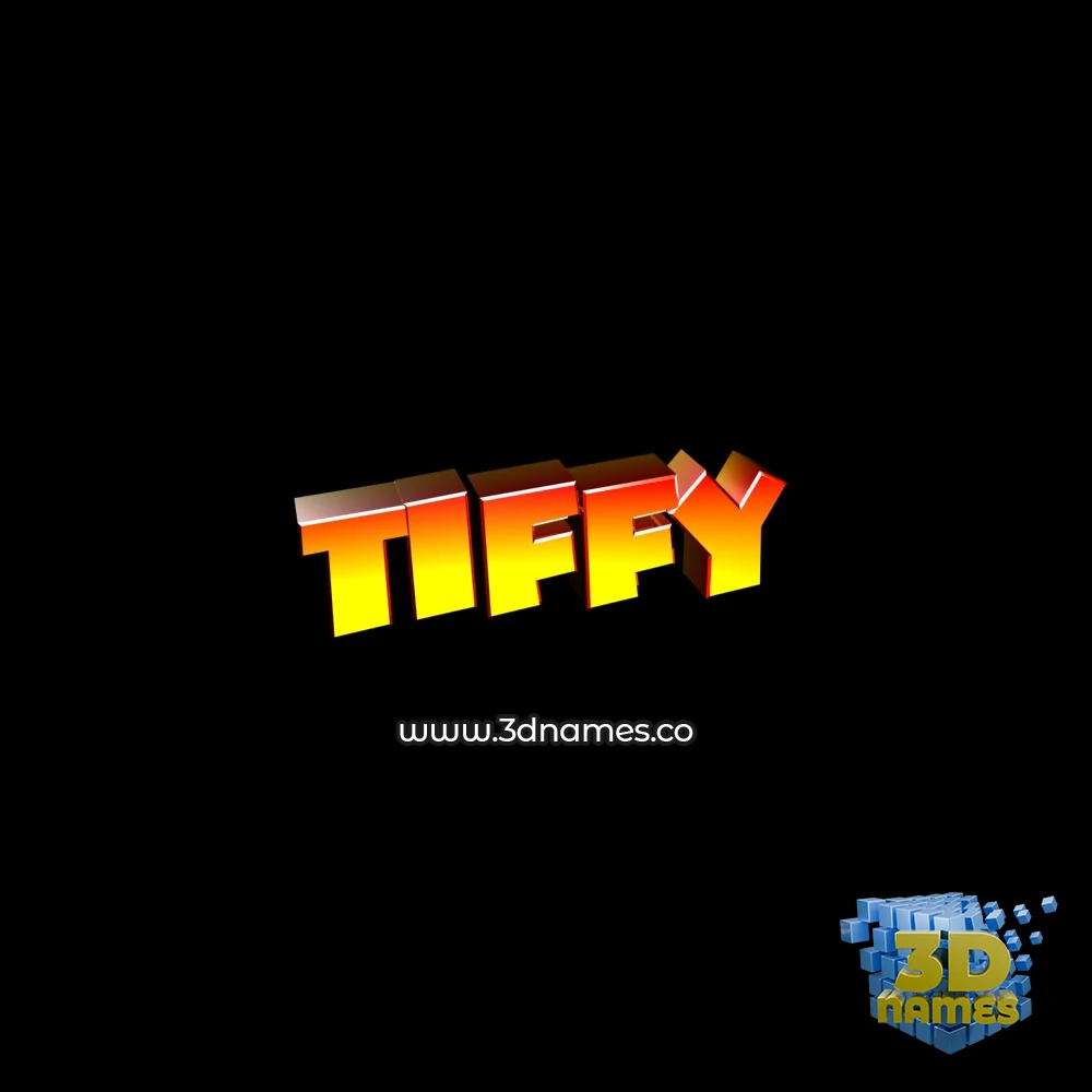 tiffy in Black Background style - 3D name wallpaper