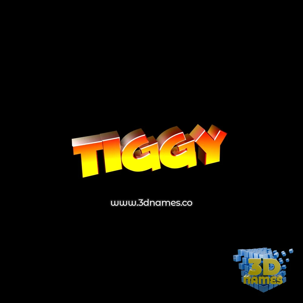 tiggy in Black Background style - 3D name wallpaper