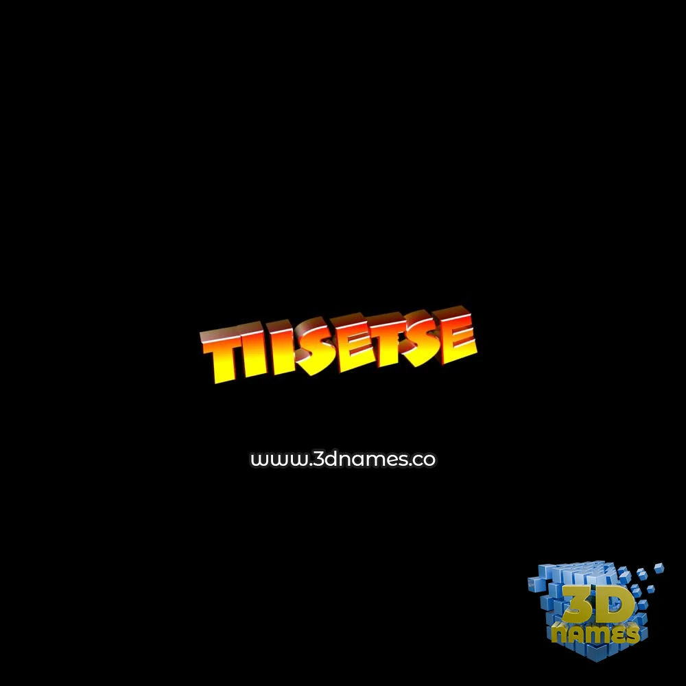 tiisetse in Black Background style - 3D name wallpaper