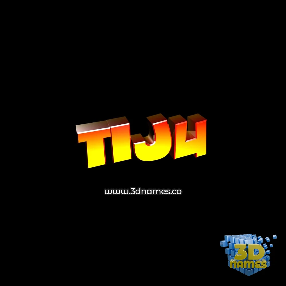 tiju in Black Background style - 3D name wallpaper