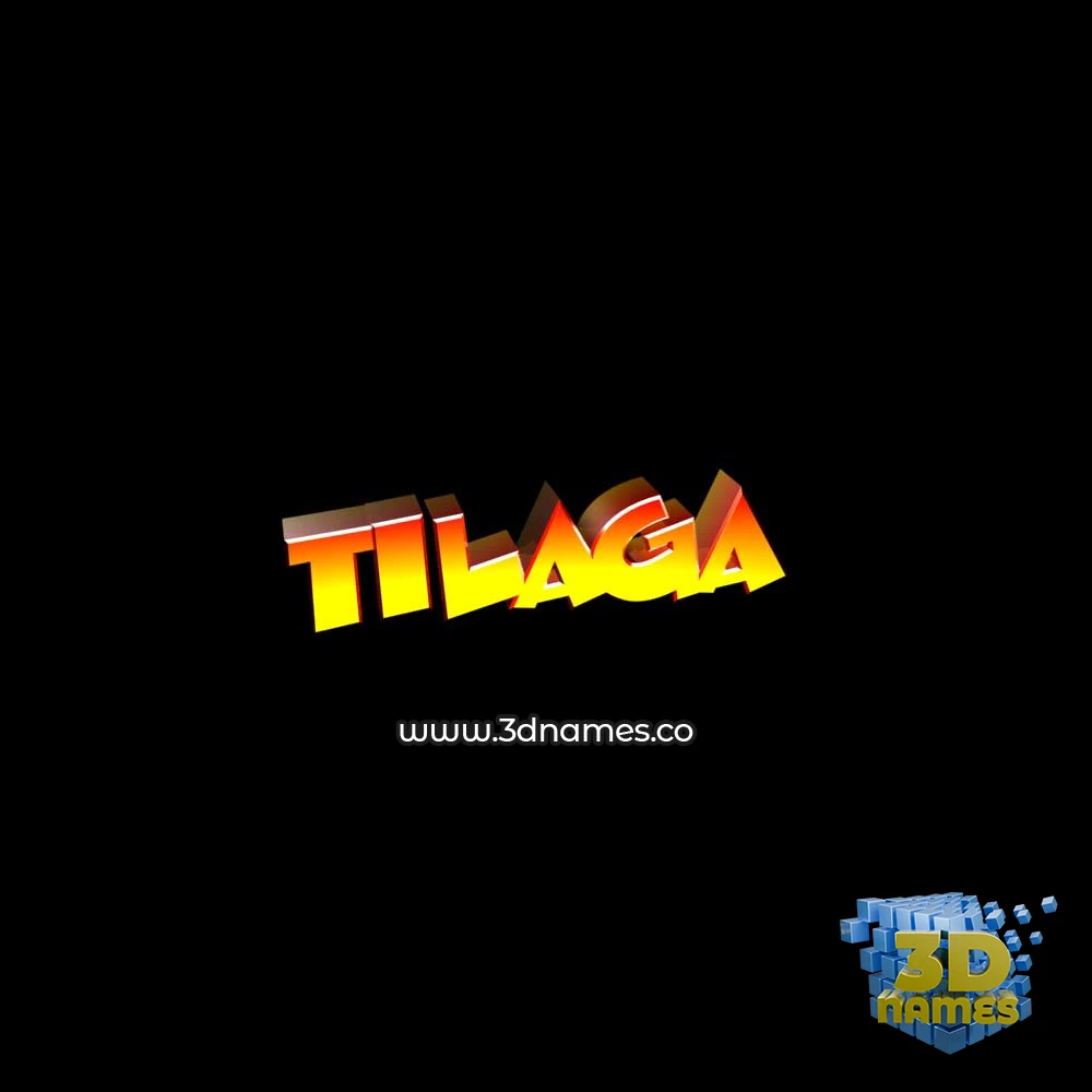 tilaga in Black Background style - 3D name wallpaper