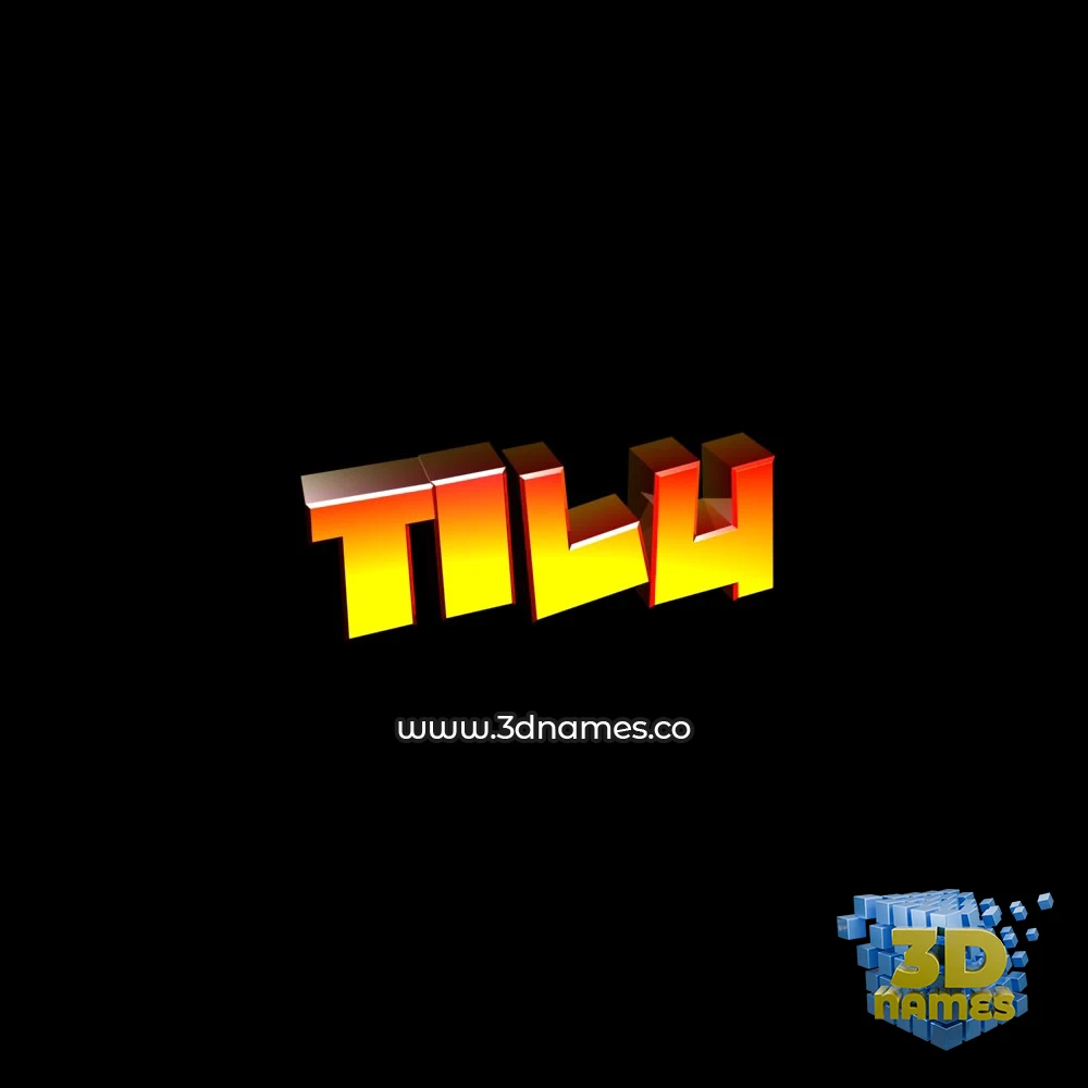 tilu in Black Background style - 3D name wallpaper