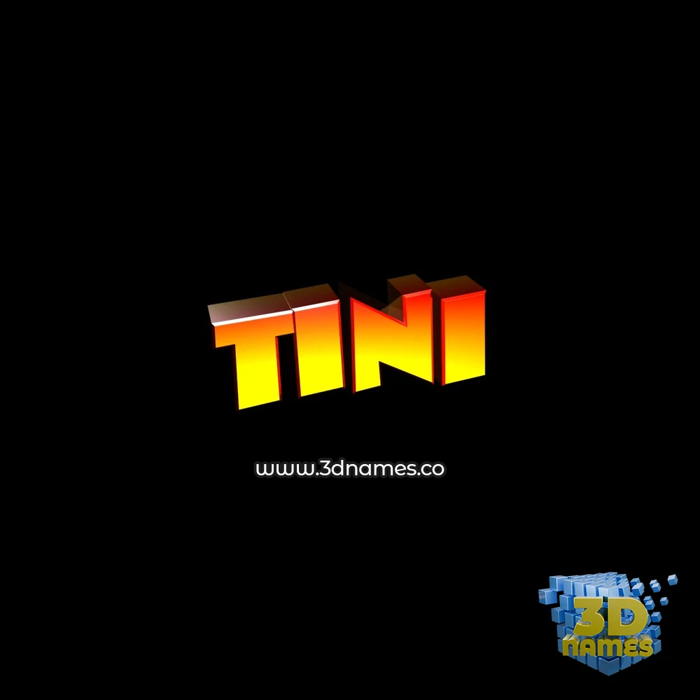 tini in Black Background style - 3D name wallpaper