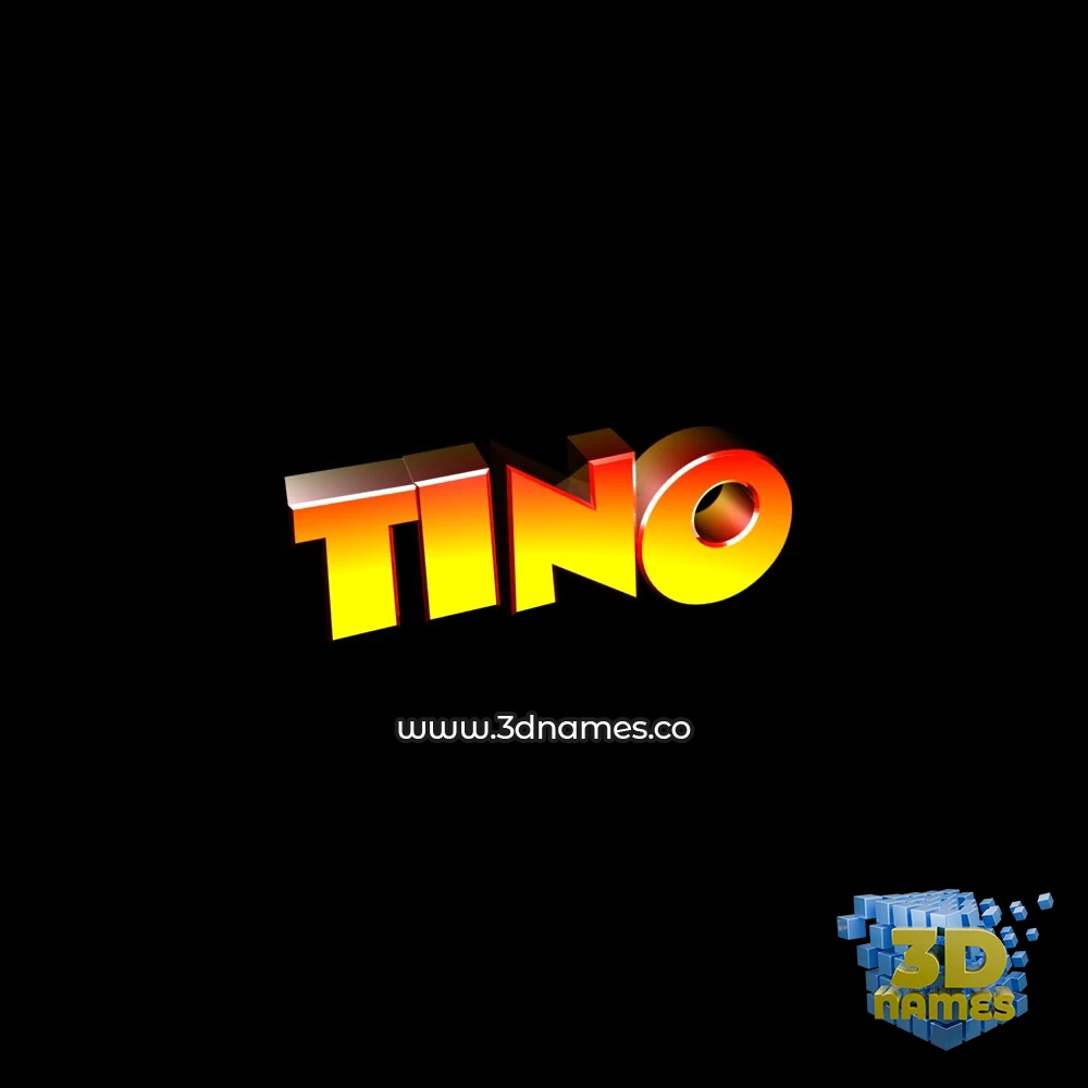 tino in Black Background style - 3D name wallpaper