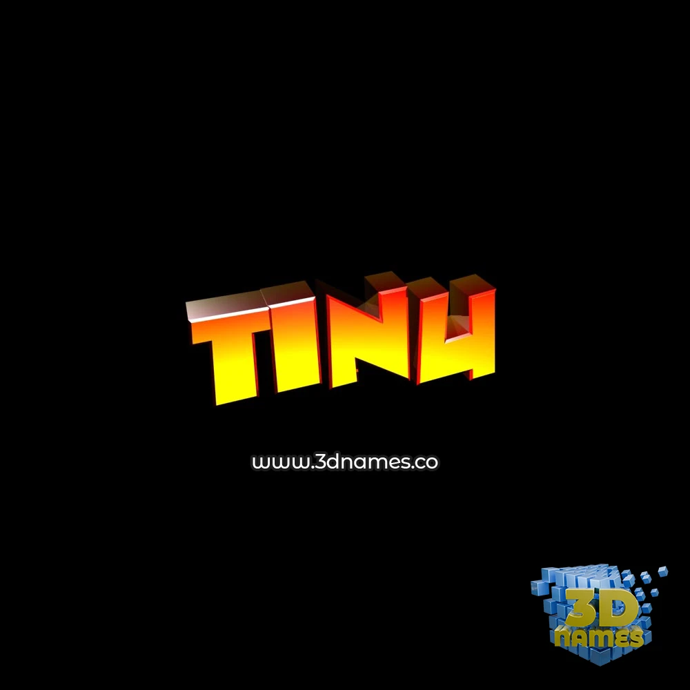 tinu in Black Background style - 3D name wallpaper