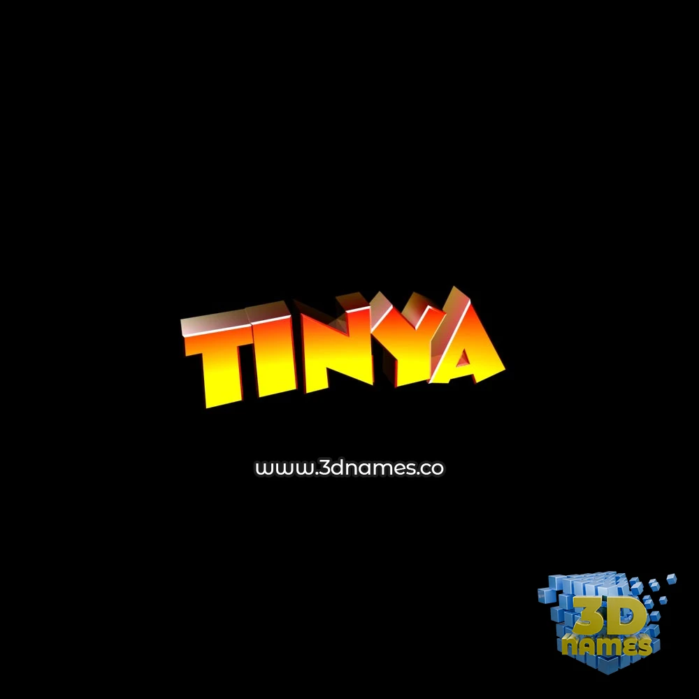 tinya in Black Background style - 3D name wallpaper