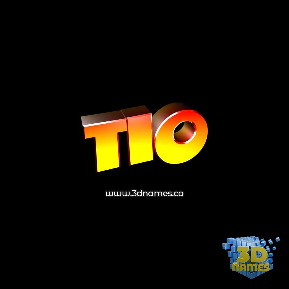 tio in Black Background style - 3D name wallpaper