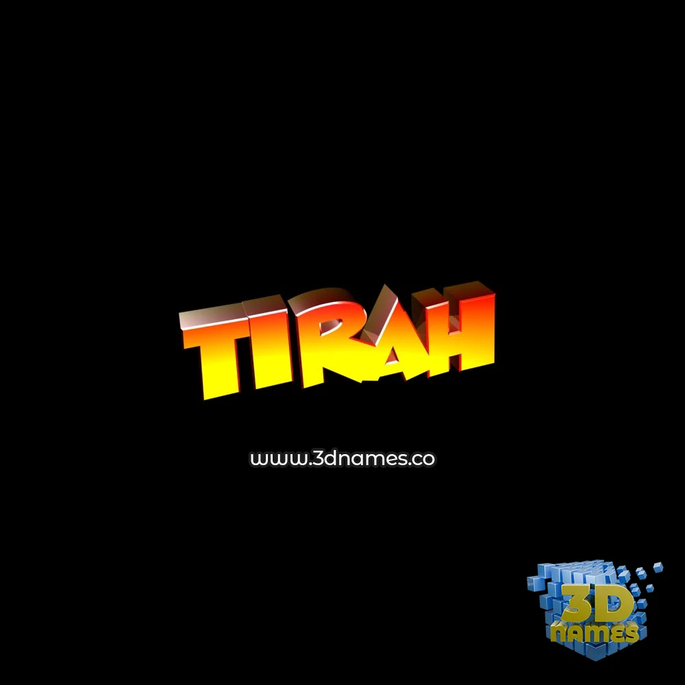tirah in Black Background style - 3D name wallpaper