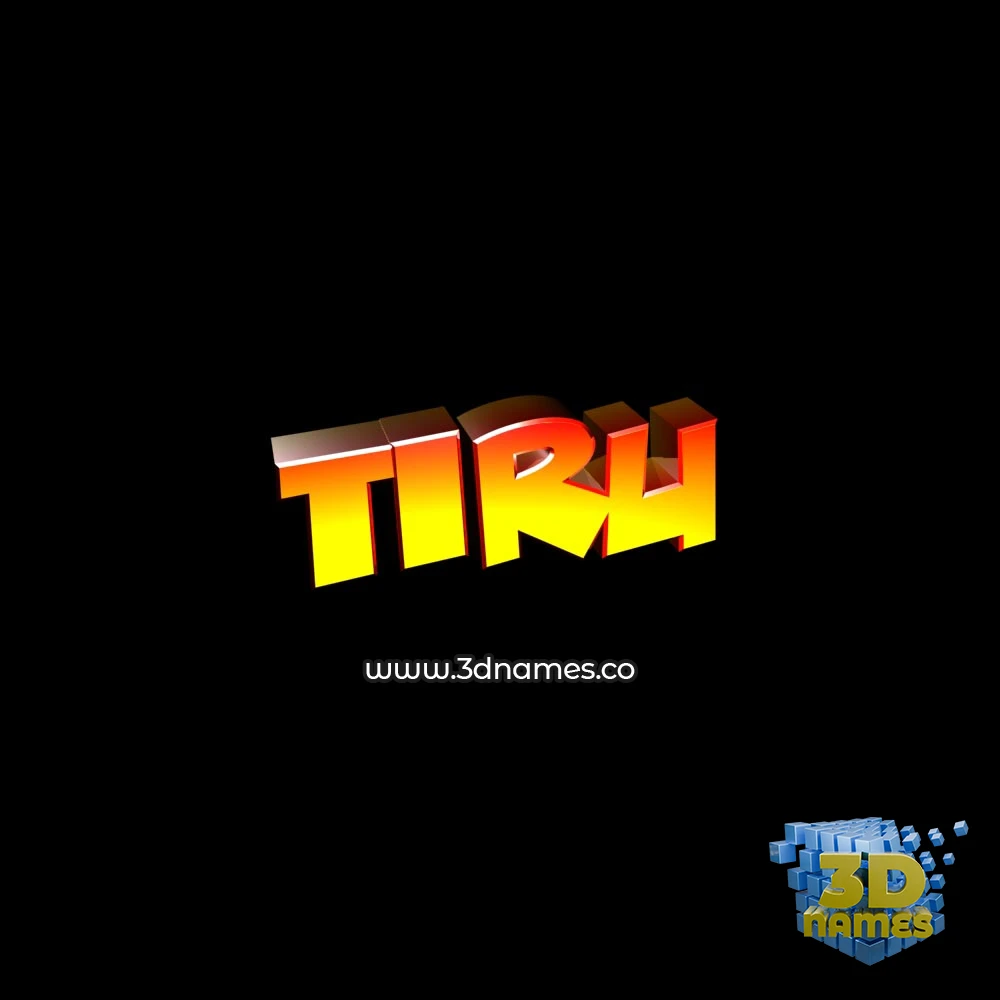 tiru in Black Background style - 3D name wallpaper