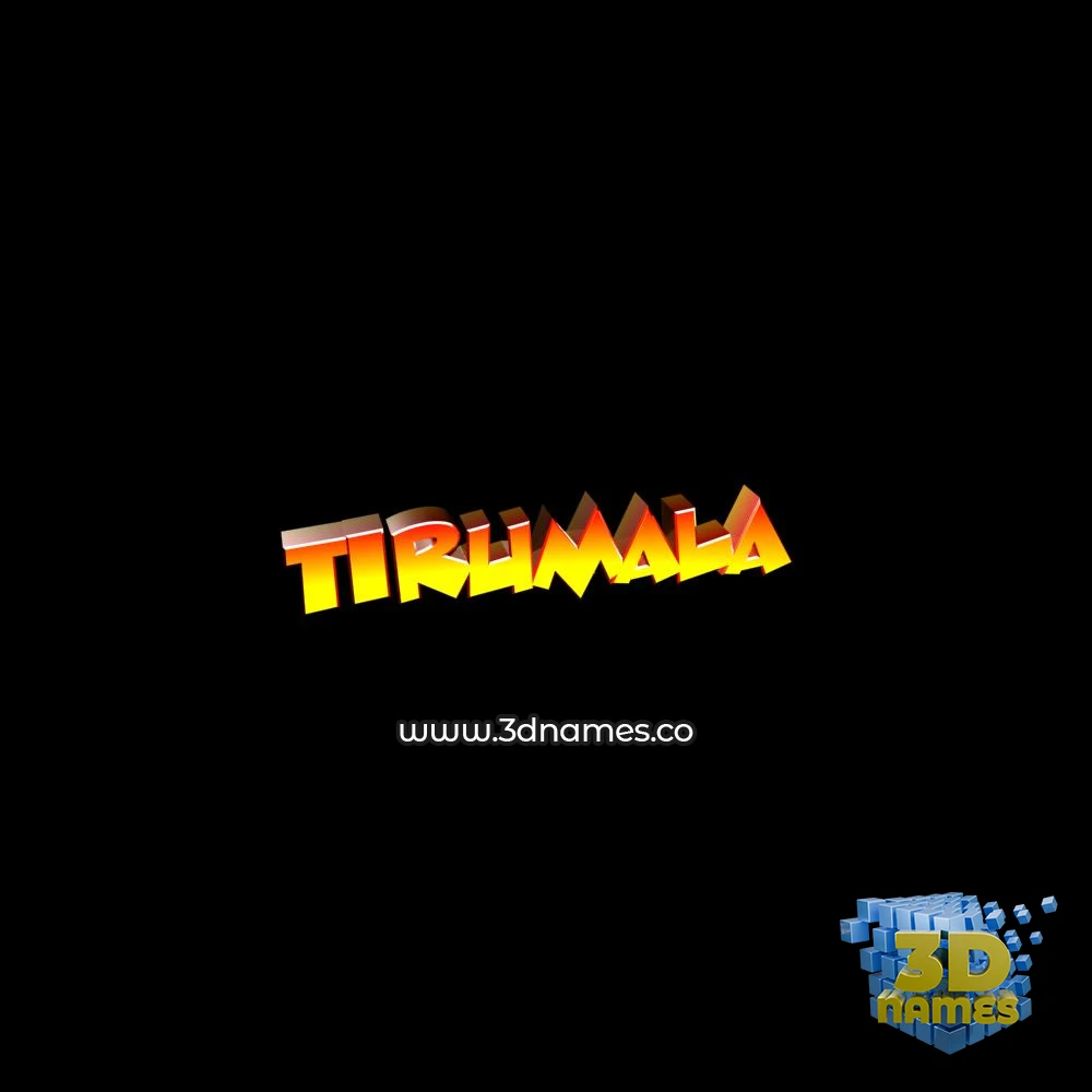 tirumala in Black Background style - 3D name wallpaper