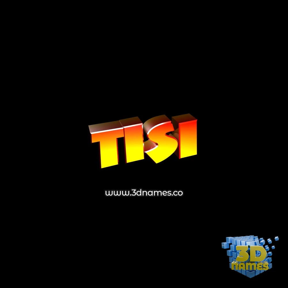 tisi in Black Background style - 3D name wallpaper