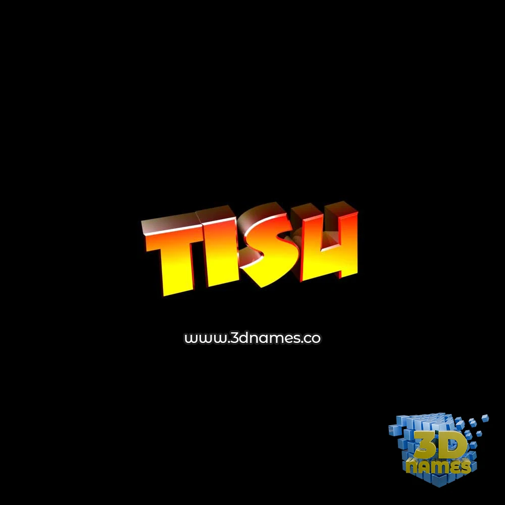 tisu in Black Background style - 3D name wallpaper
