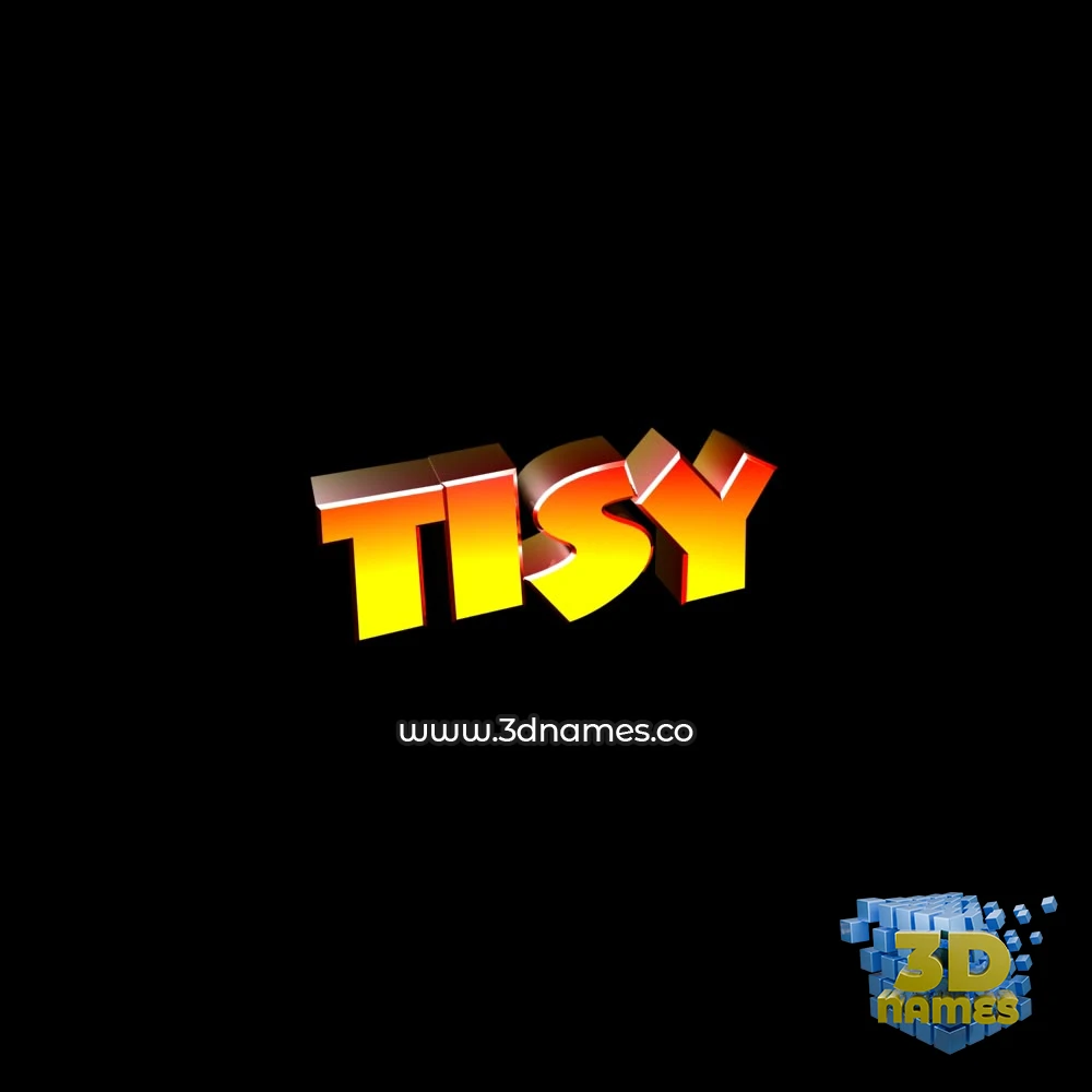 tisy in Black Background style - 3D name wallpaper