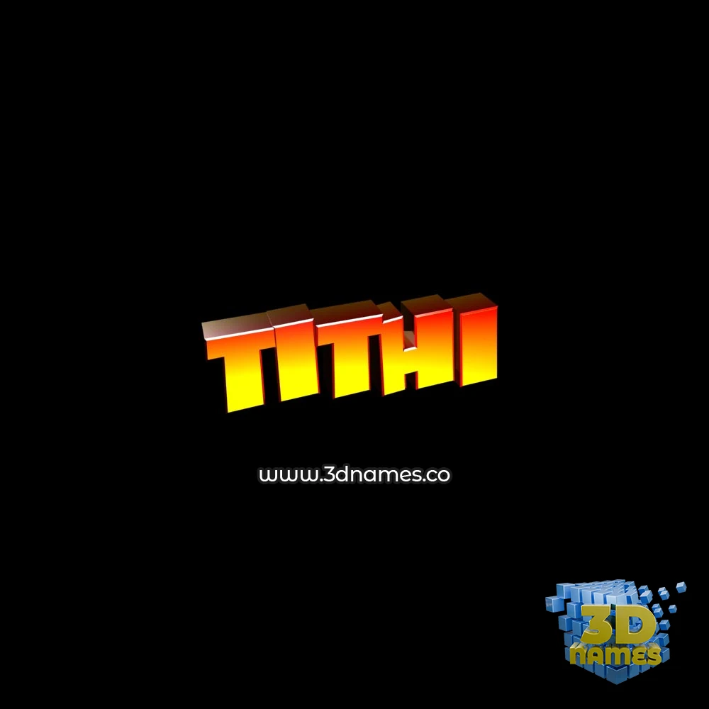 tithi in Black Background style - 3D name wallpaper