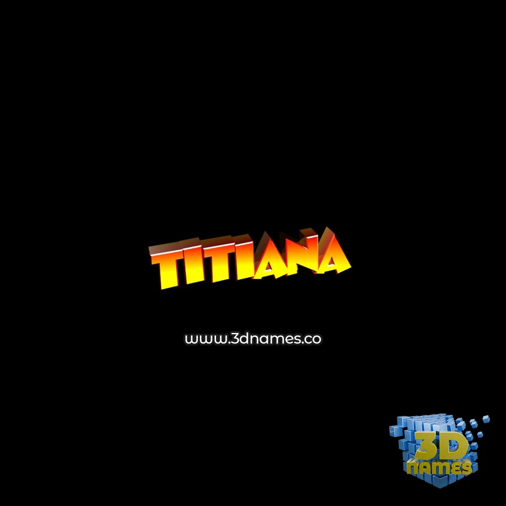 titiana in Black Background style - 3D name wallpaper