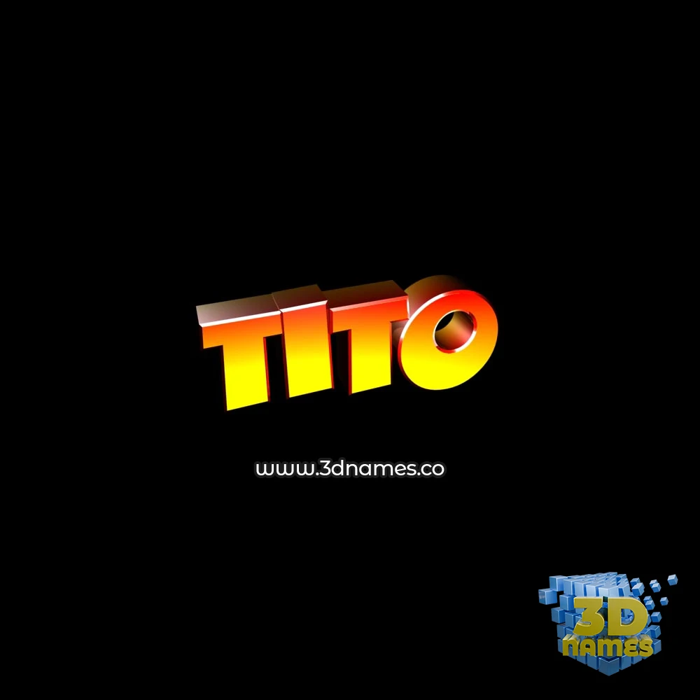tito in Black Background style - 3D name wallpaper