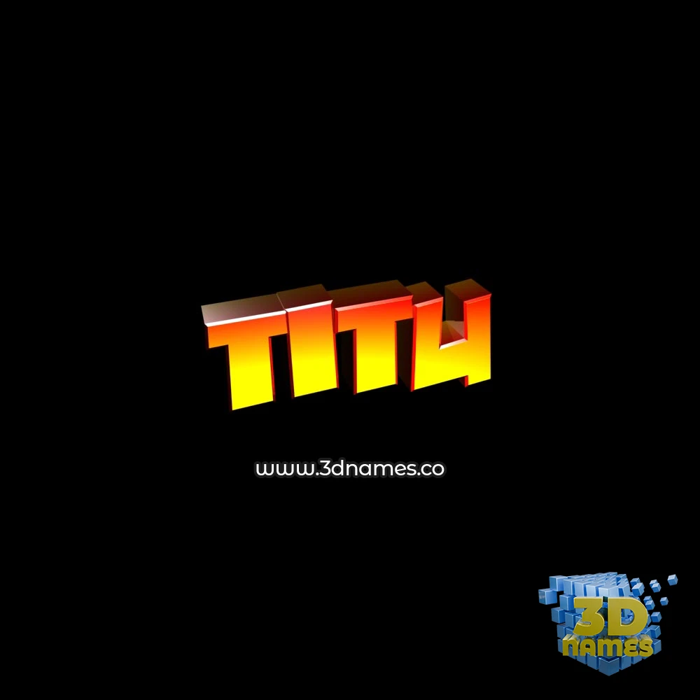 titu in Black Background style - 3D name wallpaper