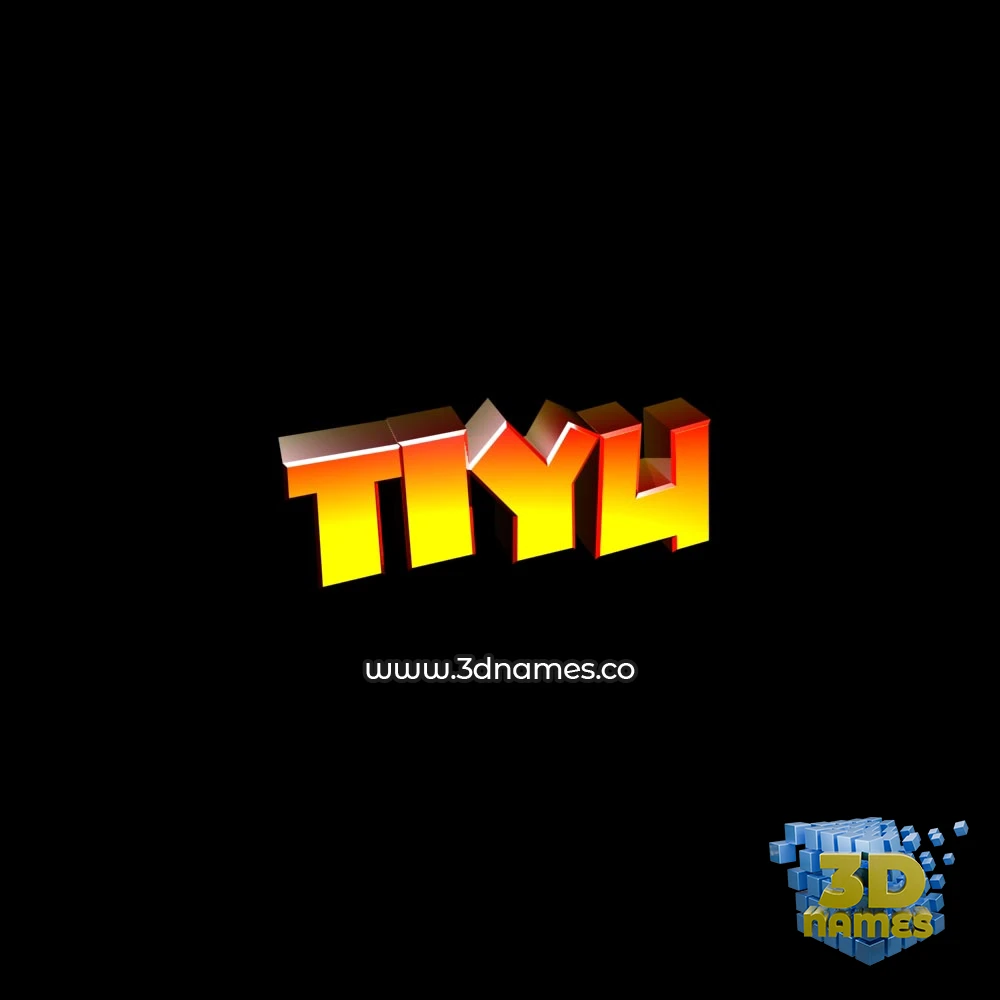 tiyu in Black Background style - 3D name wallpaper