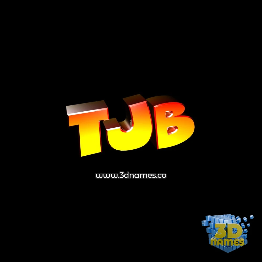tjb in Black Background style - 3D name wallpaper