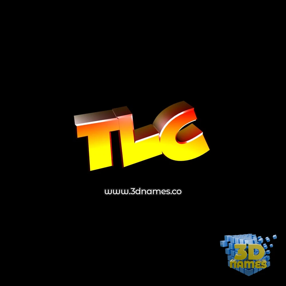 tlc in Black Background style - 3D name wallpaper