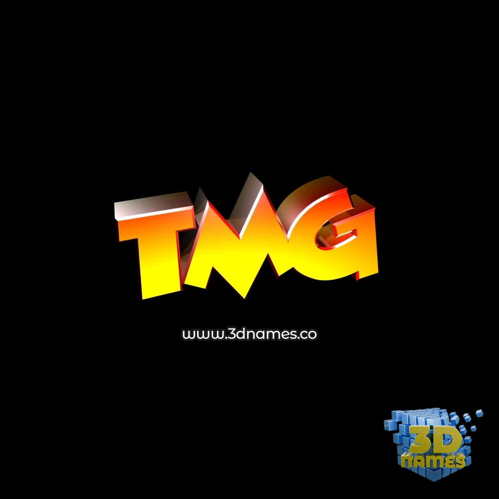 tmg in Black Background style - 3D name wallpaper