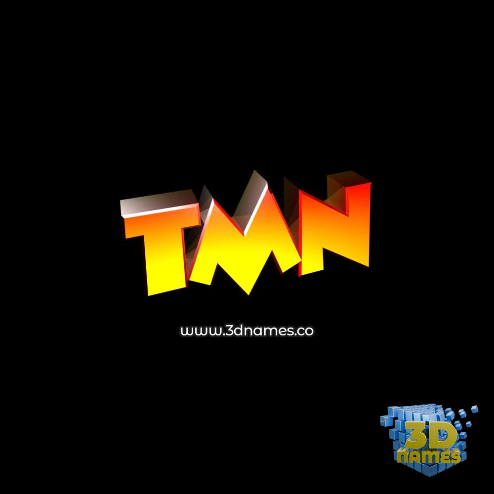 tmn in Black Background style - 3D name wallpaper