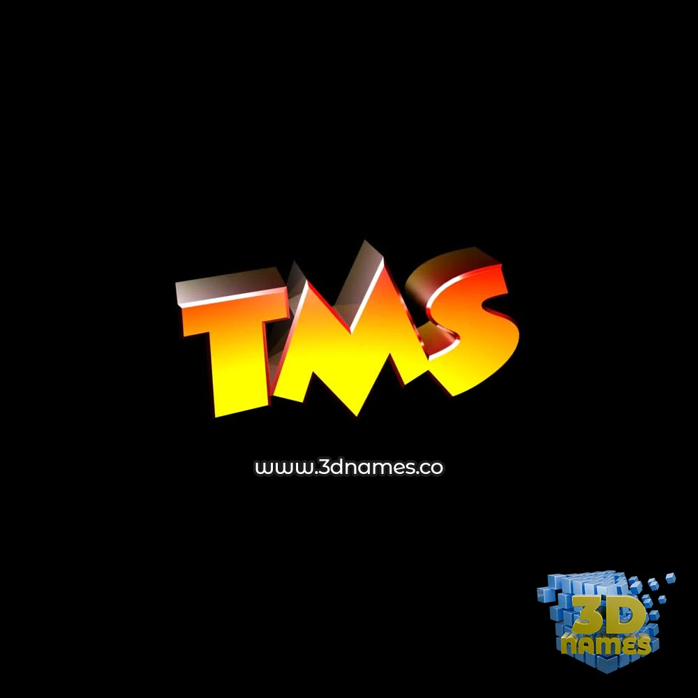 tms in Black Background style - 3D name wallpaper