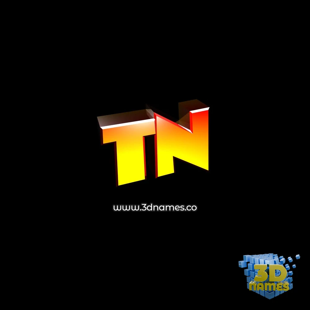 tn in Black Background style - 3D name wallpaper