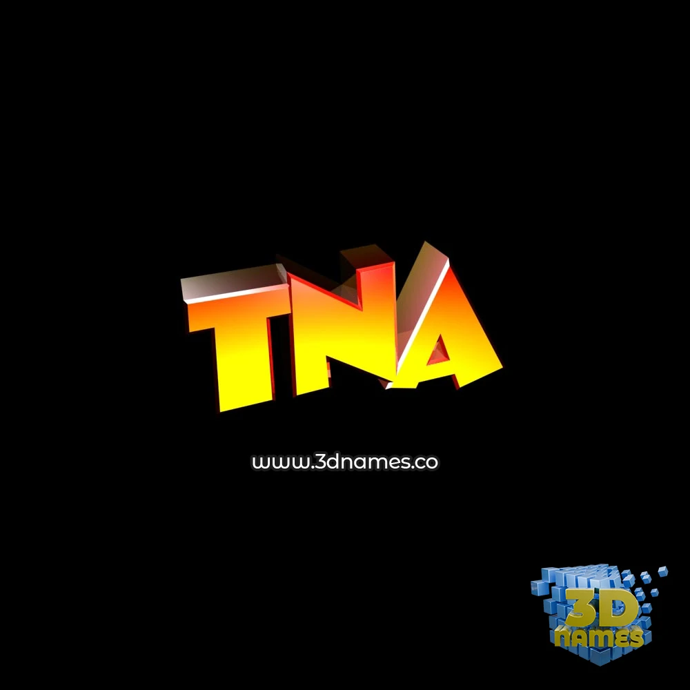 tna in Black Background style - 3D name wallpaper